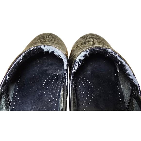 Dansko Black Gold Scribble Professional Comfort Clog Size 38 US Womens7.5 - Picture 6 of 8